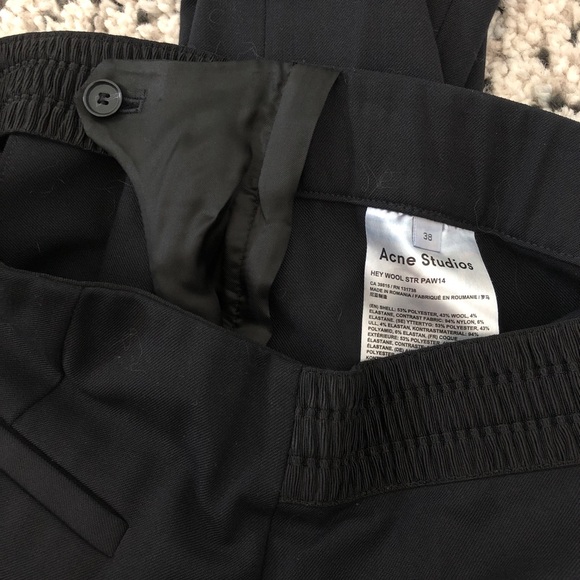 Acne Hey Wool Trousers - Picture 8 of 9